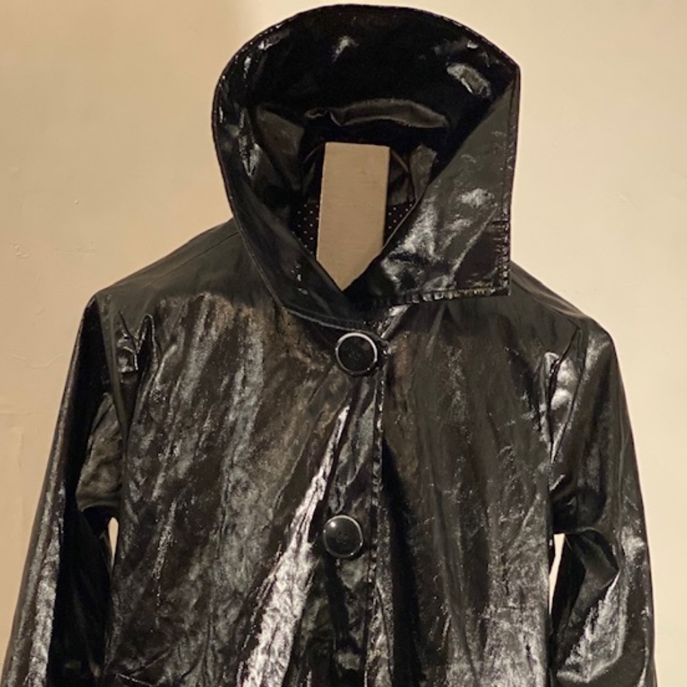 Retro High Collar Raincoat from Jane Post for Saks
